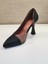 Zenne Stiletto Ayakkabı Siyah Simli 3