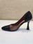 Zenne Stiletto Ayakkabı Siyah Simli 4