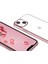 Apple iPhone 13 Mini Kılıf Darbe Emici Renkli Kenar Şeffaf Sert Silikon Pixel Kapak Pembe 1