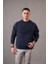 Oversize Baskılı Sıfır Yaka Pamuklu Erkek Sweatshirt 3