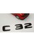 C 32 Bagaj Parlak Siyah Abs 3m 3D Yazı Logo 3