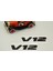 V12 Çamurluk Yanı Parlak Siyah Abs 3m Yazı Logo Orjinal Ürün 3