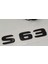 S 63 Bagaj Parlak Siyah Abs 3m 3D Yazı Logo 3