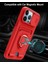 Apple iPhone 13 Pro Kılıf ve Kart Tutucu Halkalı Stand [manyetik] iPhone 13 Pro Max Için Sıvı Silikon Çizilmeye Dayanıklı Darbeye Dayanıklı Lensi Kamera Koruma Kılıfı Kırmızı 3