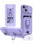 Apple iPhone 13 Kılıf ve Kart Tutucu Halkalı Stand [manyetik] iPhone 13 Pro Max Için Sıvı Silikon Çizilmeye Dayanıklı Darbeye Dayanıklı Lensi Kamera Koruma Kılıfı Lila 2