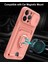 Apple iPhone 13 Pro Max Kılıf ve Kart Tutucu Halkalı Stand [manyetik] Apple iPhone 13 Pro Max Için Sıvı Silikon Çizilmeye Dayanıklı Darbeye Dayanıklı Lensi Kamera Koruma Kılıfı Pembe 4