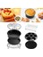 Paslanmaz 7 Adet Yui / Xiaomi / Philips / Kumtel Uyumlu Air Fryer Aksesuarı - Siyah / Gümüş (Yurt Dışından) 3