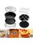 Paslanmaz 7 Adet Yui / Xiaomi / Philips / Kumtel Uyumlu Air Fryer Aksesuarı - Siyah / Gümüş (Yurt Dışından) 4