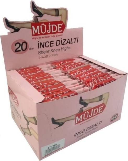Müjde 20 Den Ince Dizaltı Çorap 6'lı