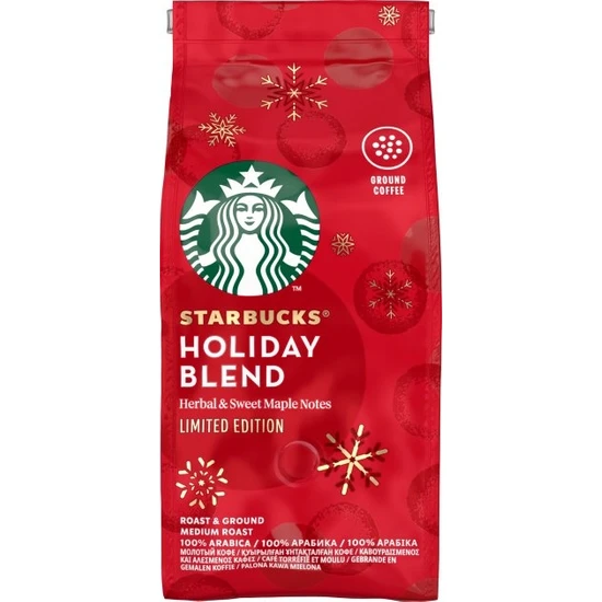 Starbucks Kahve Holiday Blend Orta Kavrulmuş Öğütülmüş 190 gr