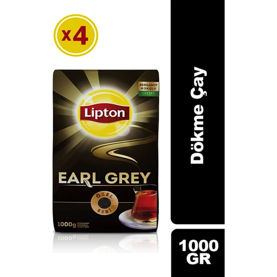 Lipton Earl Grey Dökme Çay 4 x 1 kg