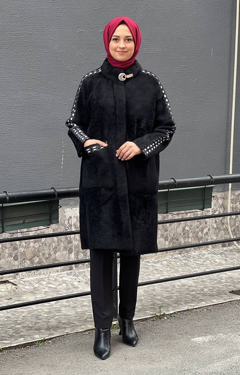 Ekshi Butik EkshiButik Angora Kap 0011 Siyah