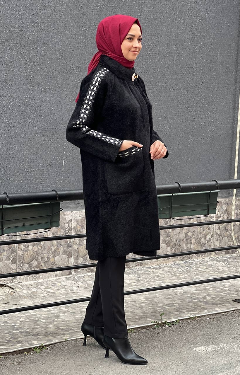 Ekshi Butik EkshiButik Angora Kap 0011 Siyah görsel 2