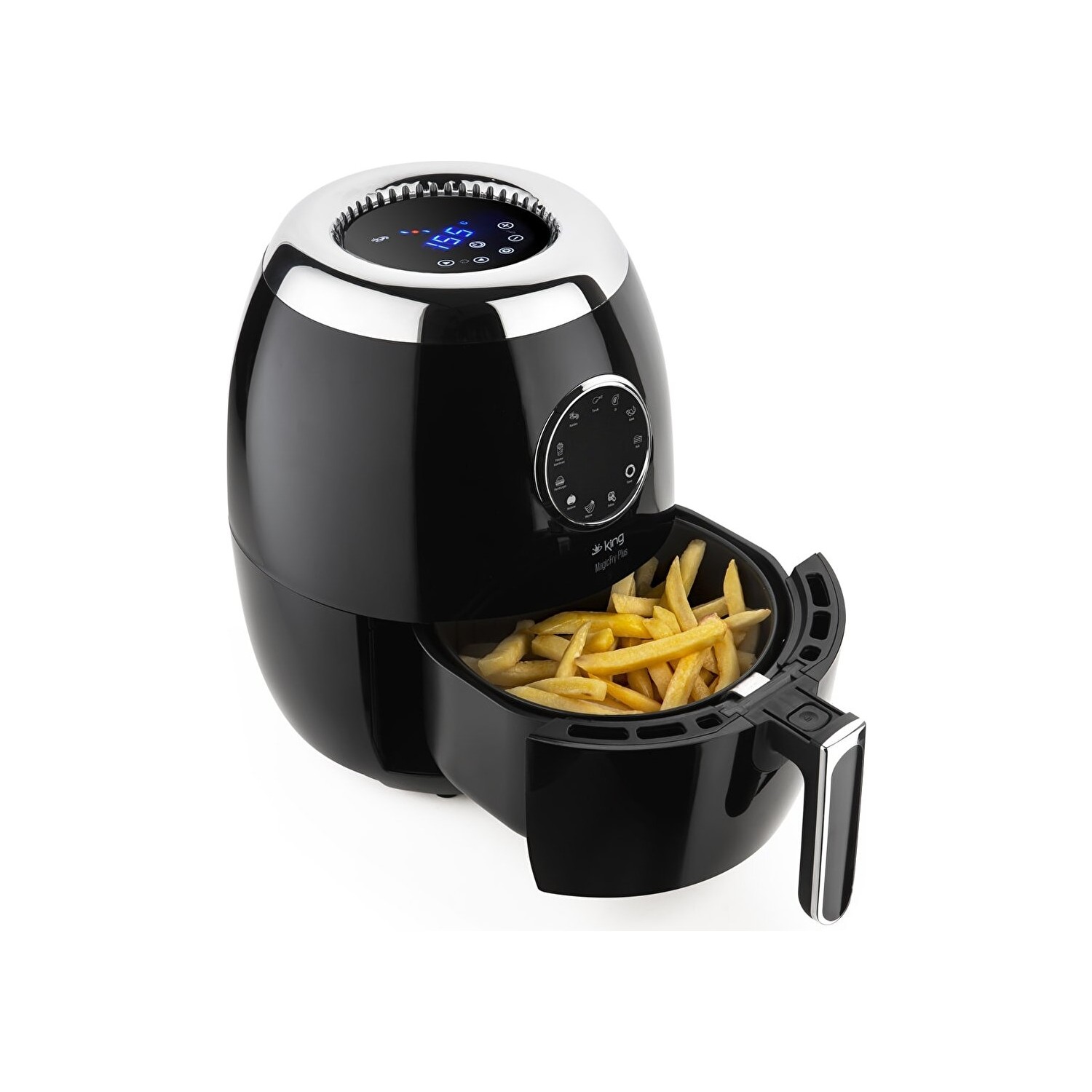 King Magicfryplus Airfryer Yağsız Sıcak Hava Fritözü Siyah Fiyatı