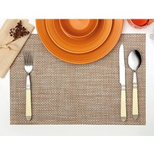 Madame Coco Armide 4'lü Amerikan Servis - Kahverengi - 30 x 45 cm