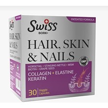 Swiss Bork Swiss Bork® Hair, Skin And Nails 30 Kapsül (Saç Tırnak ve Cilt Sağlığı   ve Keratin)