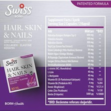 Swiss Bork Swiss Bork® Hair, Skin And Nails 30 Kapsül (Saç Tırnak ve Cilt Sağlığı   ve Keratin)