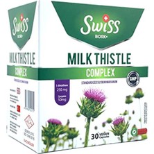 Swiss Bork Swiss Bork® Milk Thistle Complex 300 Mg Silymarin DeDikeni Detoks 30 Vegan Kapsül