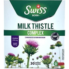 Swiss Bork Swiss Bork® Milk Thistle Complex 300 Mg Silymarin DeDikeni Detoks 30 Vegan Kapsül