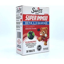 Swiss Bork Super Immoo Immuneks Erişkin Elderberry, Vitamin D, Ester C Vitamini, Çinko Pikolinat Im