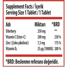 Swiss Bork Super Immoo Immuneks Erişkin Elderberry, Vitamin D, Ester C Vitamini, Çinko Pikolinat Im