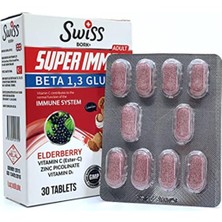 Swiss Bork Super Immoo Immuneks Erişkin Elderberry, Vitamin D, Ester C Vitamini, Çinko Pikolinat Im