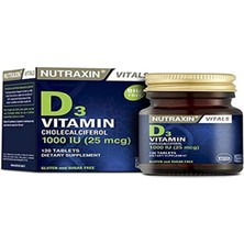 Nutraxin Vitals D3 Vitamin 1000 Iu 25 Mcg 120 Tablet Takviye Edici Gıda