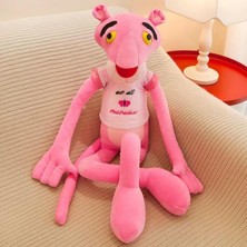 Elifeshop Ithal Kumaş Efsane The Pink Panther Pembe Panter Aksiyon Figür Tişörtlü Peluş Oyuncak 60 Cm.