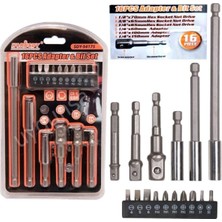 Duffa Horusdy Bits Uç Bağlantı Adaptör Seti Lokma Bağlantılı 16 Parça SDY-94175