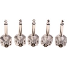 5pcs 1/4 "mono Guitar Ts 6.35MM Sağ Açılı Lehim Tipi Fono Erkek Konnektörü