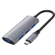 4 Arada 1 USB C Hub Kart Okuyucu Tablet Klavye Genişletici 3 USB 2.0(Yurt Dışından)