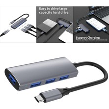 4 Arada 1 USB C Hub Kart Okuyucu Tablet Klavye Genişletici 3 USB 2.0(Yurt Dışından)