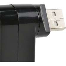 Dizüstü Bilgisayar Için 180 Derece USB 2.0 Hub 3 Bağlantı Noktası Ayırıcı Göbek Adaptörünü Döndür