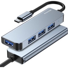 Alüminyum Slim - USB 3.0 USB 2.0 4 Port Hub Adaptör