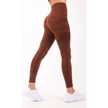 Maraton Active Seamless Desenli Yüksek Bel Toparlayıcı Spor Tayt