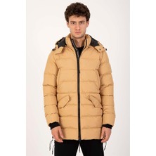 Maraton Regular Erkek Kapüşonlu  Camel Mont