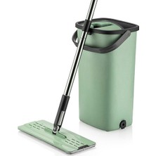 Sillgech Flat Mop Temizlik Paspas Seti Yeşil-Siyah EH-201