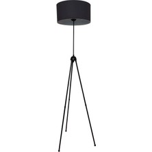 Silindir Başlıklı Antrasit Metal Lambader
