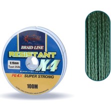 Captain Resistant PE 4 Kat İp Misina 100mt Yeşil  0.16 MM