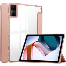 xPhone Store Xiaomi Redmi Pad Için 10.6 3 Katlı Açık Arka Kapak Deri Akıllı Tablet Kılıf (Gül Altın) (Yurt Dışından)