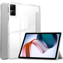 xPhone Store Xiaomi Redmi Pad Için 10.6 3 Katlı Açık Arka Kapak Deri Akıllı Tablet Kılıf (Gri) (Yurt Dışından)