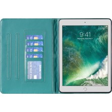 xPhone Store Ipad 8/7/6/5 Için 9,7 Inç Zarif Eşkenar Eşekli Doku Yatay Flip Deri Tablet Kasası (Yeşil) (Yurt Dışından)