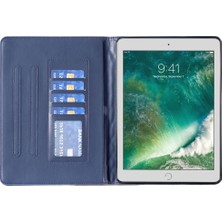 xPhone Store Ipad 8/7/6/5 Için 9,7 Inç Zarif Eşkenar Eşekli Doku Yatay Flip Deri Tablet Kılıfı (Mavi) (Yurt Dışından)