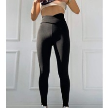 Egn Fashion Yüksek Bel, Çapraz Toplayıcı, Çelik Örme Tayt