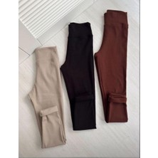 Egn Fashion Fitilli Yüksek Bel, Şardonlu Tayt