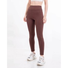 Egn Fashion Fitilli Yüksek Bel, Şardonlu Tayt