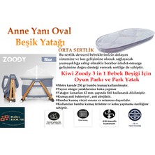 Bhouse Kiwi Zoody Uyumlu 60X100X10 cm Anne Yanı Oval Beşik Yatağı