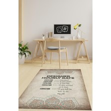 Homshtag Tasarımcının Listesi Pamuklu Dokuma Tabanlı Yıkanabilir Kaymaz Tasarımcı Halısı