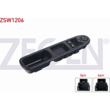 Otoco Peugeot 307 2000-2007 Ayna Ayar ve Cam Açma Anahtarı 2 Li Grup 6 Pin 96351622XT|6554.E4