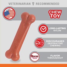 Nylabone Ec Domuz Pastırması Aromalı Köpek Çiğneme Kemiği Xs